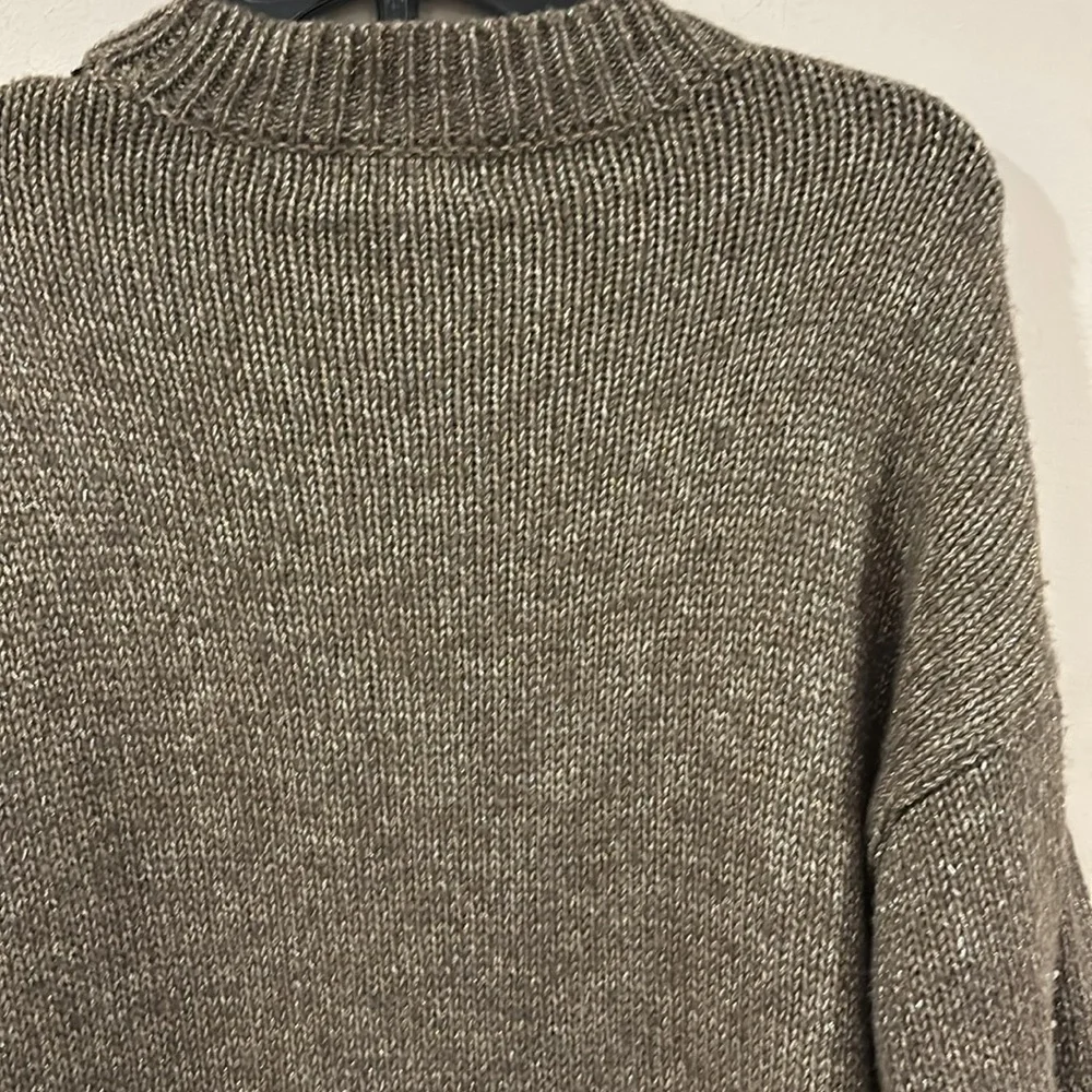 AVA & VIV Metallic Golden Fancy Holiday Size 1X Knit Sweater - Picture 10 of 10